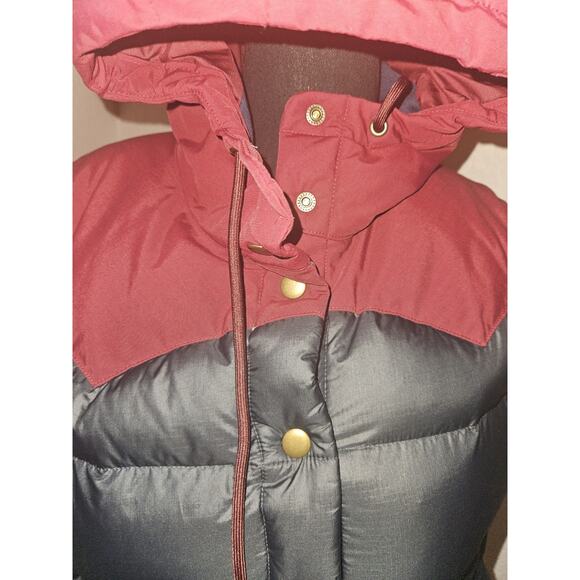 Patagonia Women's Bivy Hooded Vest Smolder Blue Navy/Maroon 27747 Sz Medium EUC - Picture 3 of 13